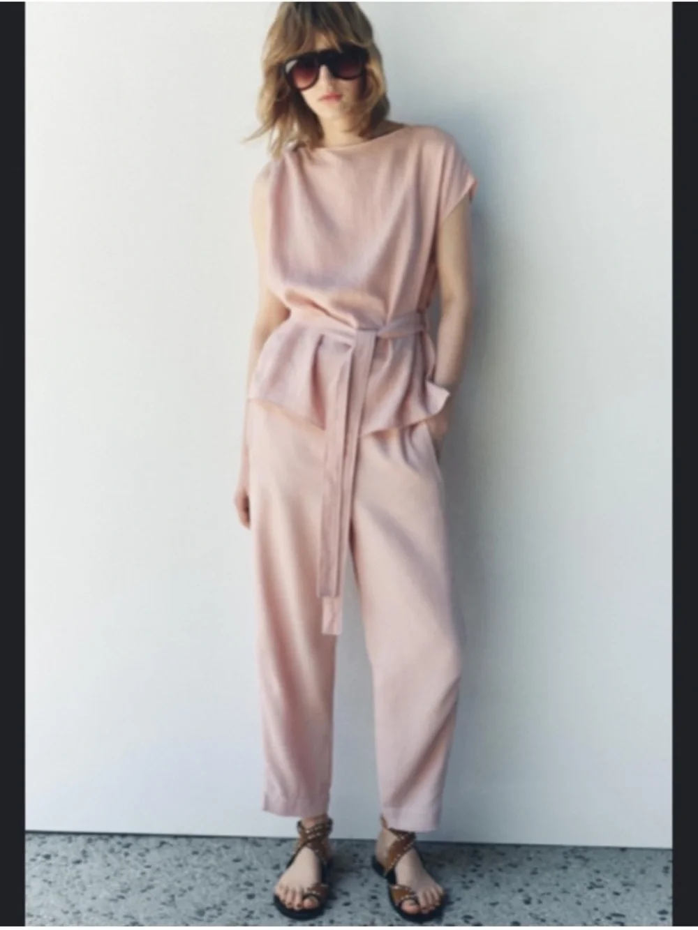 NEW ZARA asymmetric linen blend summer pajama pants size XS and L 🚨NO DISCOUNT